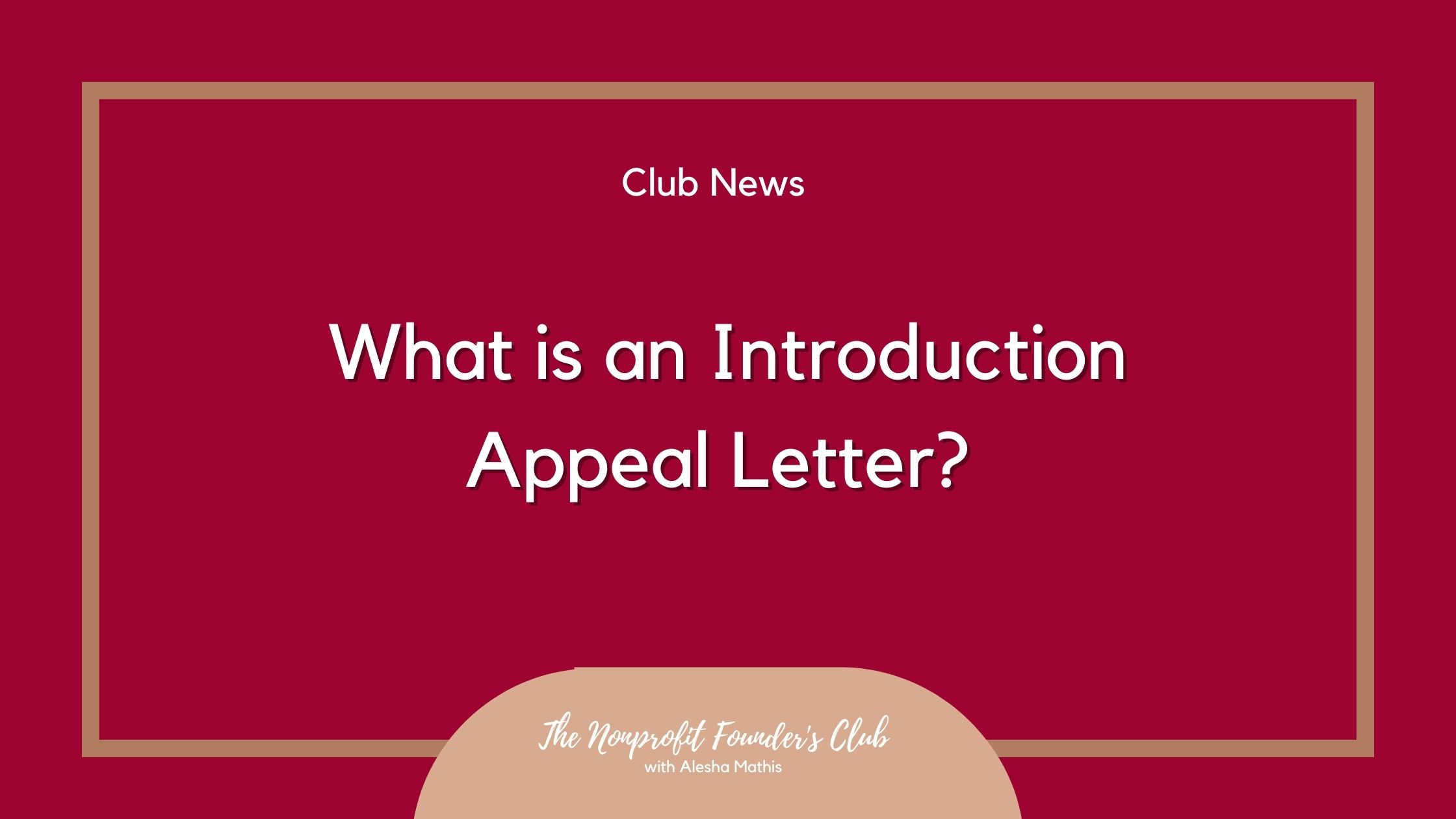 What is an Introduction Appeal Letter