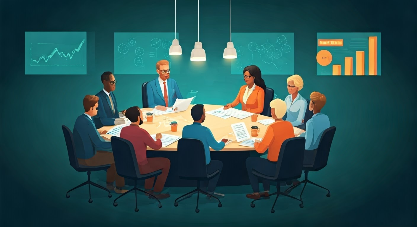 Diverse board meeting collaboration
